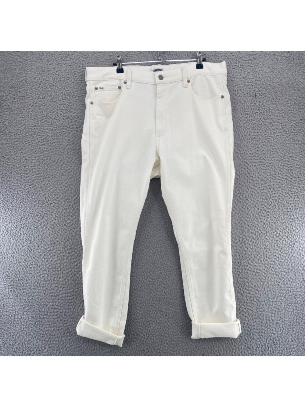 Polo Ralph Lauren Jeans Womens 33 Tompkins White Skinny Cropped Stretch Denim